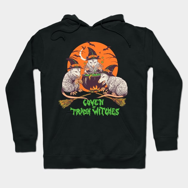 Coven Of Trash Witches Hoodie by Hillary White Rabbit